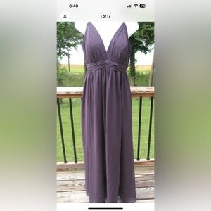 Azazie plum bridesmaid prom formal dress size A12